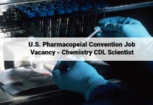 U.S. Pharmacopeial Convention Job Vacancy - Chemistry CDL Scientist