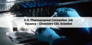 U.S. Pharmacopeial Convention Job Vacancy - Chemistry CDL Scientist