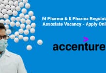 Accenture Pharma Regulatory Associate Vacancy - Apply Online