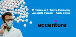Accenture Pharma Regulatory Associate Vacancy - Apply Online
