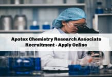 Apotex Chemistry Research Associate Recruitment - Apply Online