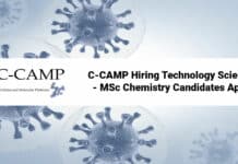 C-CAMP Hiring Technology Scientist - MSc Chemistry Candidates Apply