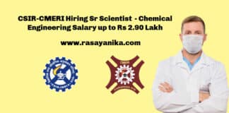CSIR-CMERI Hiring Sr Scientist - Chemical Engineering Salary up to Rs 2.90 Lakh