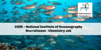 CSIR – National Institute of Oceanography Recruitment - Chemistry Job
