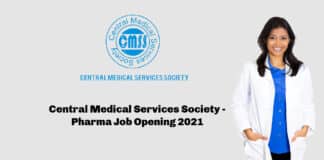 Central Medical Services Society - Pharma Job Opening 2021