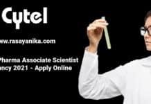 Cytel Pharma Associate Scientist Vacancy 2021 - Apply Online