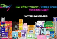 Godrej R&D Officer Vacancy - Organic Chemistry Candidates Apply