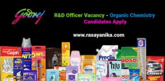 Godrej R&D Officer Vacancy - Organic Chemistry Candidates Apply