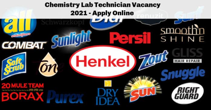 Henkel Chemistry Lab Technician Vacancy 2021 - Apply Online