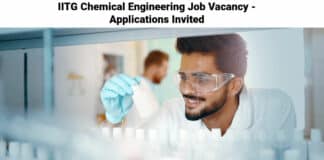 IITG Chemical Engineering Job Vacancy - Applications Invited