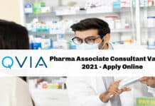 IQVIA Pharma Associate Consultant Vacancy 2021 - Apply Online