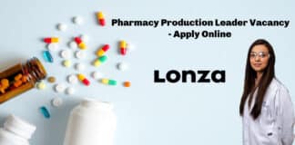 Lonza Pharmacy Production Leader Vacancy - Apply Online
