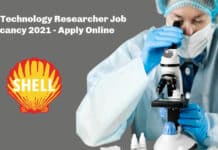 Shell Technology Researcher Job Vacancy 2021 - Apply Online