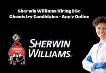 Sherwin Williams Hiring BSc Chemistry Candidates - Apply Online