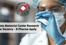 TMC-Tata Memorial Center Research Fellow Vacancy - B Pharma Apply