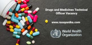 World Health Organization - Drugs and Medicines Technical Officer Vacancy