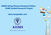 AIIMS Hiring Pharma Research Fellow - ICMR funded Research Project