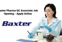 Baxter Pharma QC Associate Job Opening - Apply Online