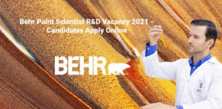 Behr Paint Scientist R&D Vacancy 2021 - Candidates Apply Online