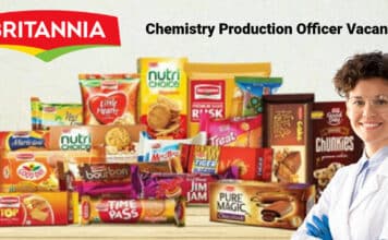 Britannia Production Officer Vacancy 2021 – MSc Chemistry Candidates Apply Britannia Production Officer Vacancy 2021 - MSc Chemistry Candidates Apply