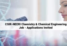 CSIR-NEERI Chemistry & Chemical Engineering Job - Applications Invited