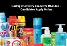 Godrej Chemistry Executive R&D Job - Candidates Apply Online