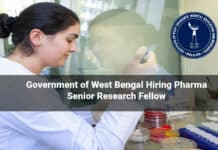 Government of West Bengal Hiring Pharma Senior Research Fellow