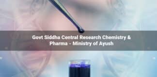 Govt Siddha Central Research Chemistry & Pharma - Ministry of Ayush