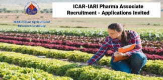 ICAR-IARI Pharma Associate Recruitment - Applications Invited