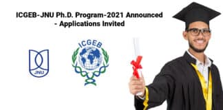 ICGEB-JNU Ph.D. Program-2021 Announced - Applications Invited