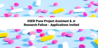 IISER Pune Project Assistant & Jr Research Fellow - Applications Invited