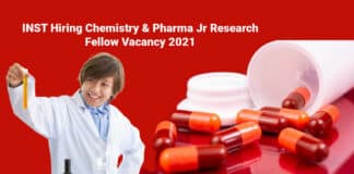 INST Jr Research Fellow Vacancy 2021 - Applications Invited