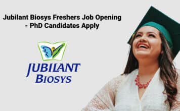 Jubilant Biosys Freshers Job Opening – PhD Candidates Apply Jubilant Biosys Freshers Job Opening - PhD Candidates Apply