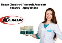 Kemin Chemistry Research Associate Vacancy - Apply Online