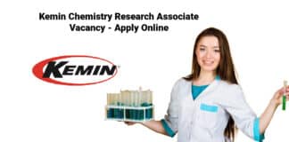 Kemin Chemistry Research Associate Vacancy - Apply Online