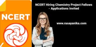 NCERT Hiring Chemistry Project Fellows - Applications Invited