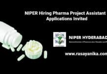 NIPER Hiring Pharma Project Assistant - Applications Invited