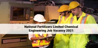 National Fertilizers Limited Chemical Engineering Job Vacancy 2021