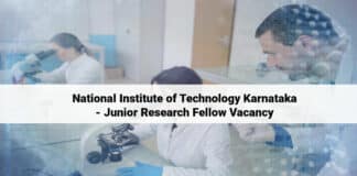 National Institute of Technology Karnataka - Junior Research Fellow Vacancy