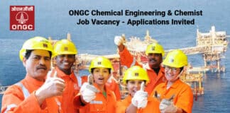 ONGC Chemical Engineering & Chemist Job Vacancy - Applications Invited