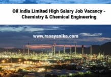 Oil India Limited High Salary Job Vacancy - Chemistry & Chemical Engineering