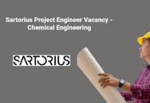 Sartorius Project Engineer Vacancy - Chemical Engineering