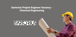 Sartorius Project Engineer Vacancy - Chemical Engineering