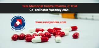 Tata Memorial Centre Pharma Jr Trial Co-ordinator Vacancy 2021