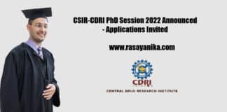 CSIR-CDRI PhD Session 2022 Announced - Applications Invited