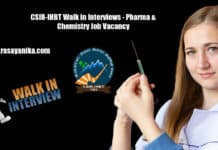 CSIR-IHBT Walk in Interviews - Pharma & Chemistry Job Vacancy