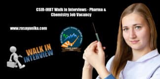 CSIR-IHBT Walk in Interviews - Pharma & Chemistry Job Vacancy