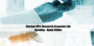 Clariant MSc Research Associate Job Opening - Apply Online