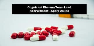 Cognizant Pharma Team Lead Recruitment - Apply Online
