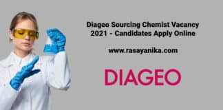 Diageo Sourcing Chemist Vacancy 2021 - Candidates Apply Online